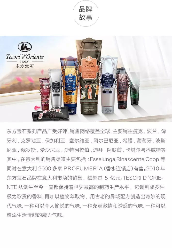 意大利进口 东方宝石 埃及艳后/水莲花/白麝香 洗护4件套装四件套详情9