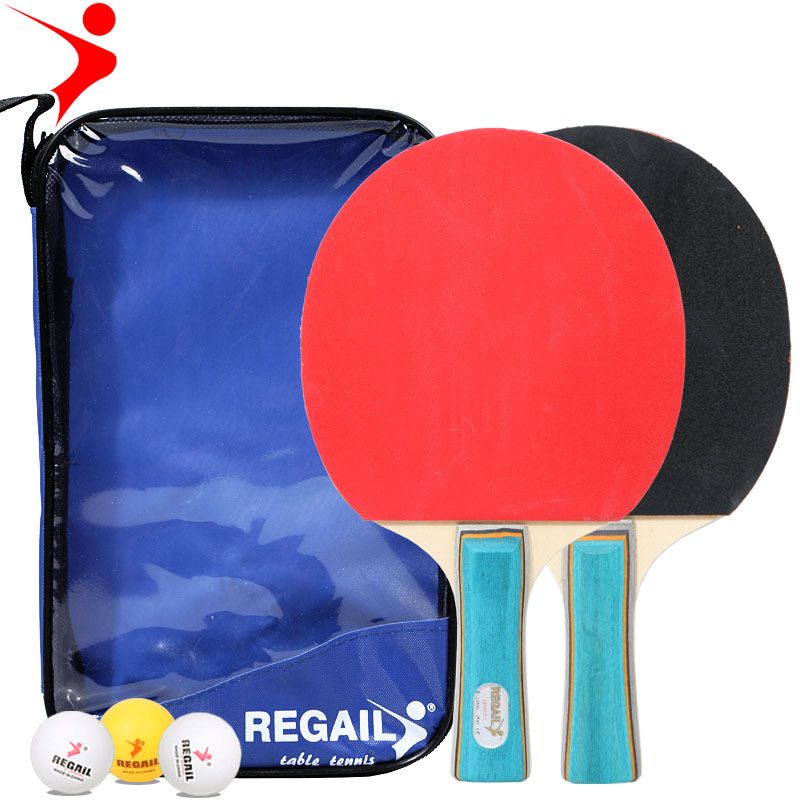 REGAIL乒乓球拍, 雷加尔, 方包两只装, 训练娱乐球拍,AA08详情图2