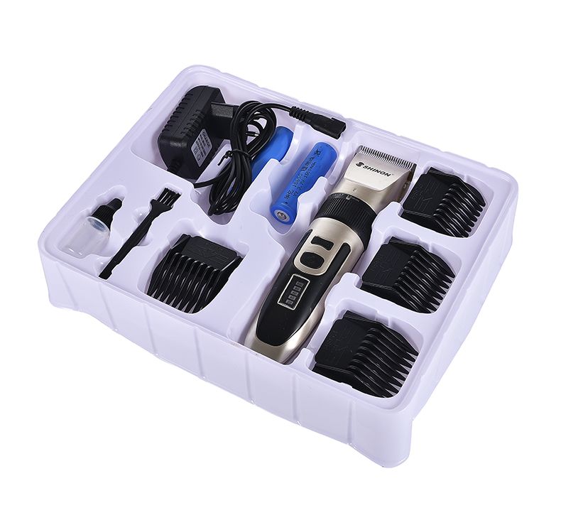 高档 LCD液晶显示锂电池 专业发廊电动理发器 电推剪理发剪 1967详情8