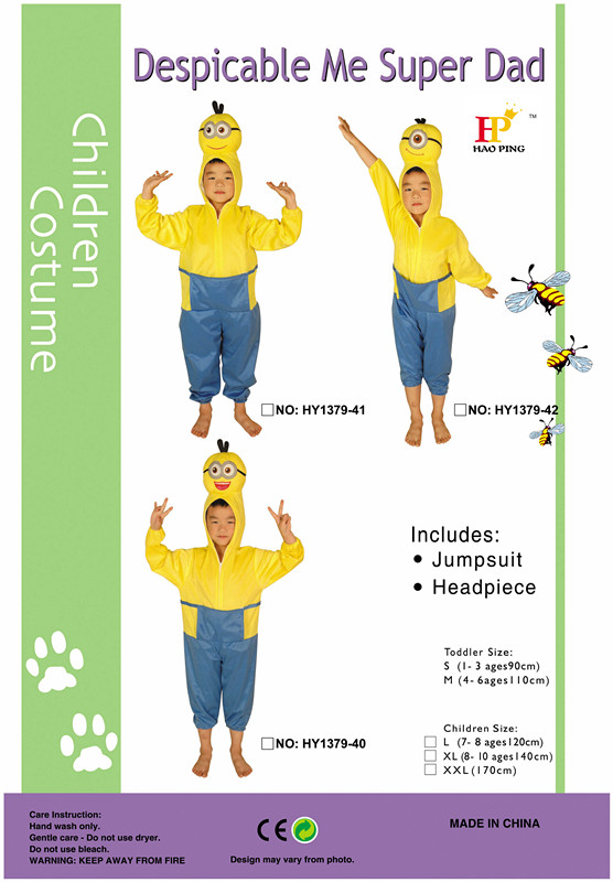 Children's performance costumes, Minions stage performance costumes, Halloween costumes