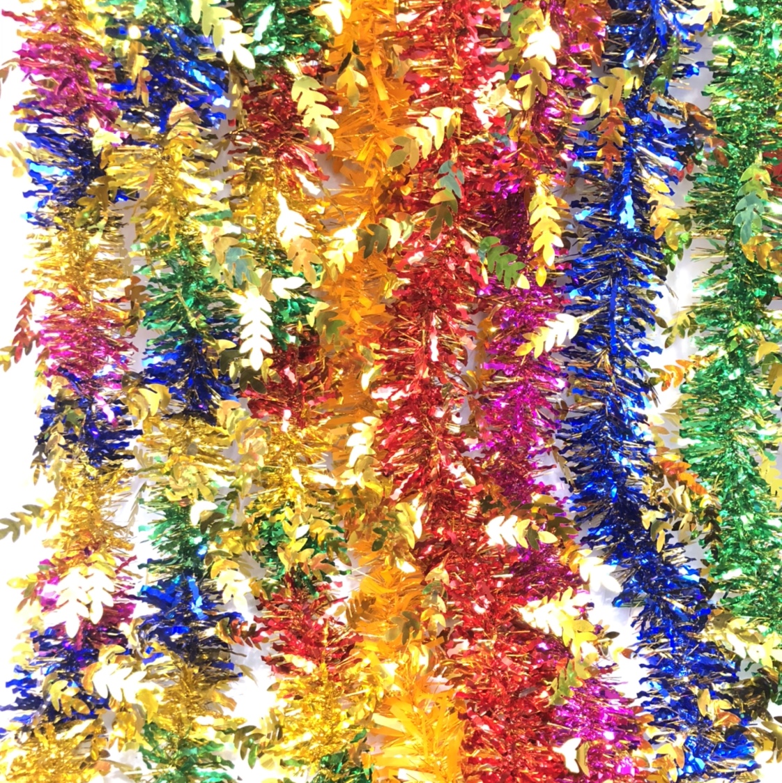 Christmas decorations: Rubia wool strips and colorful stripes
