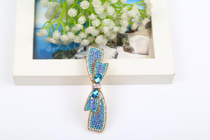 Butterfly Dance Accessories Hair Clip Alloy Diamond 8 Cm Bow Crossclip 001
