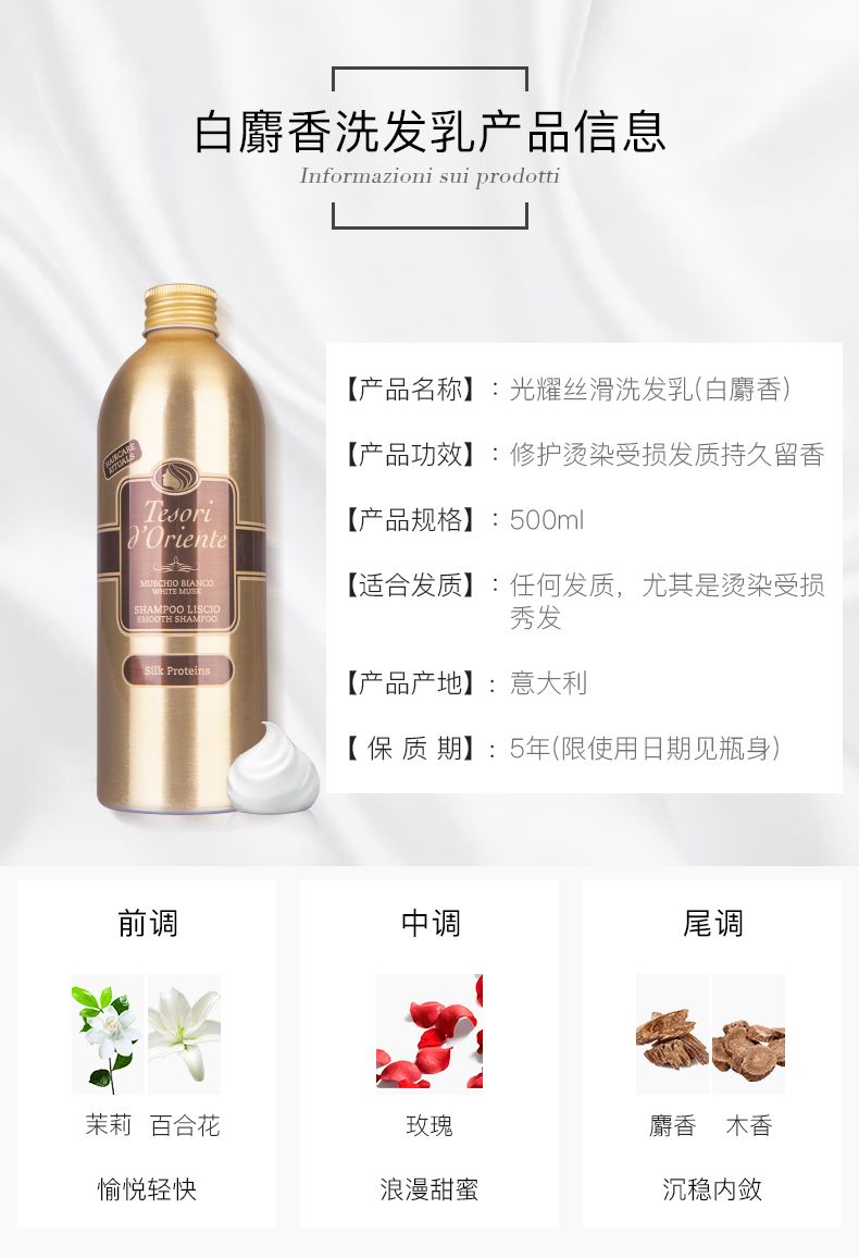 意大利进口 东方宝石 埃及艳后/水莲花/白麝香 洗护4件套装四件套详情4