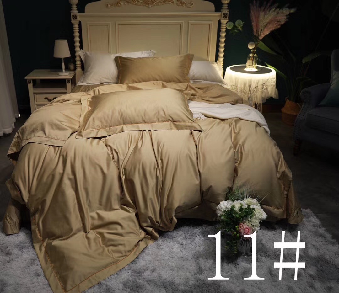 100-piece pure color long-staple cotton wide-edge process 4-piece set, high-end quality fabric soft, high cost performance! Item Picture