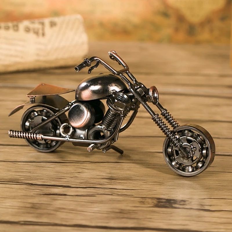 Small Motorcycle Iron Craft Decoration