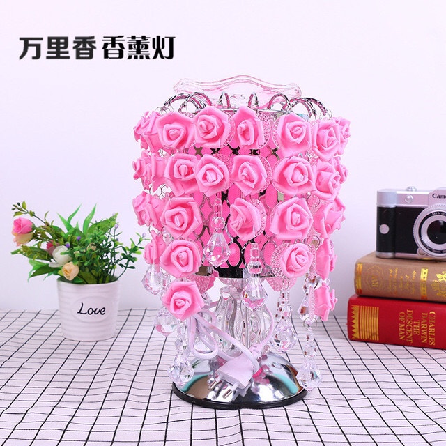 Genuine 16-string snowflake rose aroma diffuser, home bedroom bedside lamp, aroma diffuser, beauty salon aroma desk lamp, sleep aid aroma diffuser