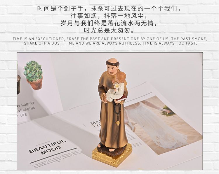 Resin handicrafts, Christian Father holding the Holy Infant figure sculpture, home decoration factory direct sales, customization and wholesale detail image 5