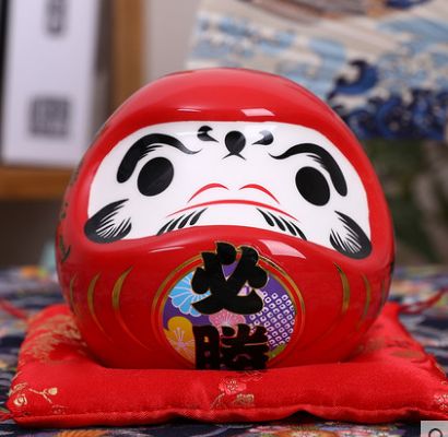 Small color Dharma decoration piggy bank Creative gift Japanese decoration ceramic Japanese sushi restaurant