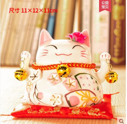 Rocking cat decoration small opening shop gift register handmade creative gift house jewelry