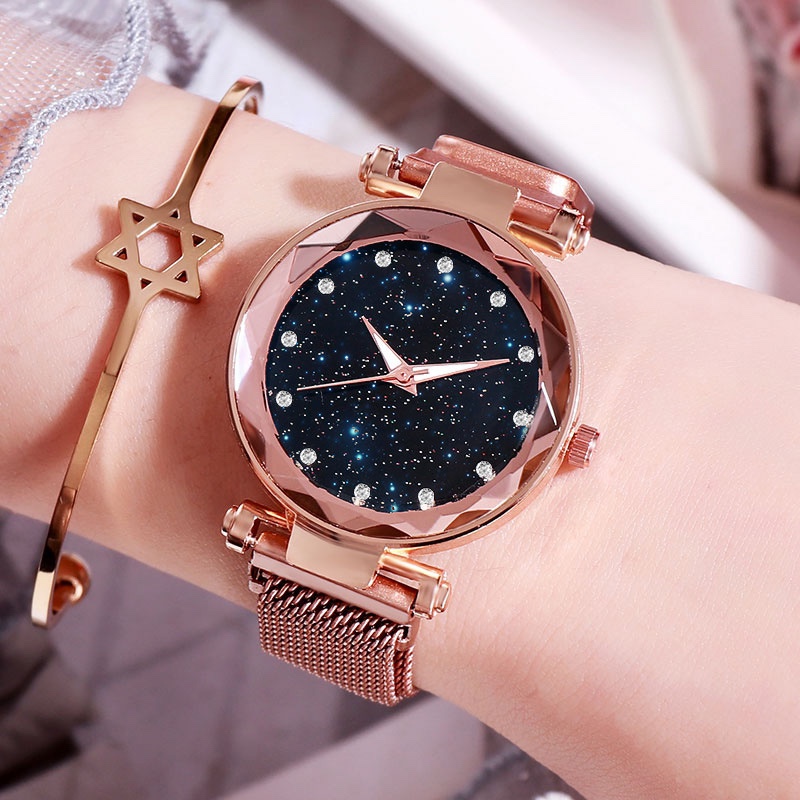 Starry sky brick dial trendy watch details Picture