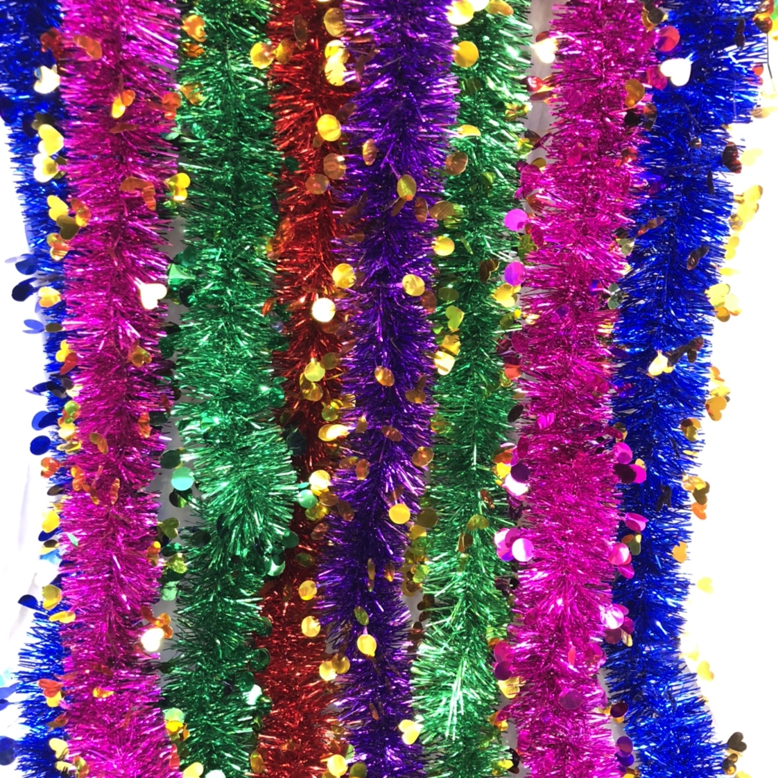 Tiras de color de navidad decoraciones rubis cissus