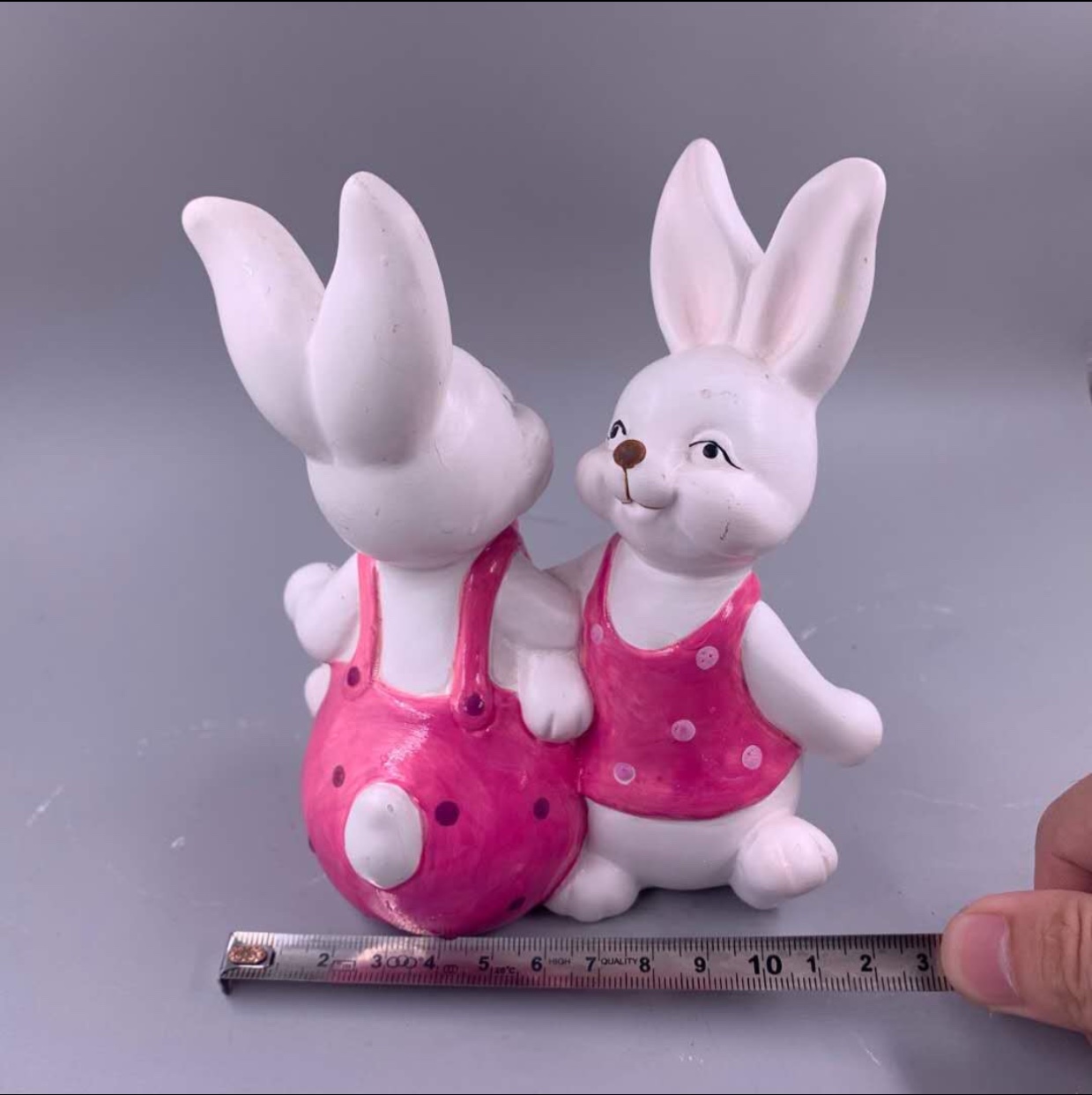 延金陶瓷兔子系列 桌面摆件 兔子装饰品 A16图