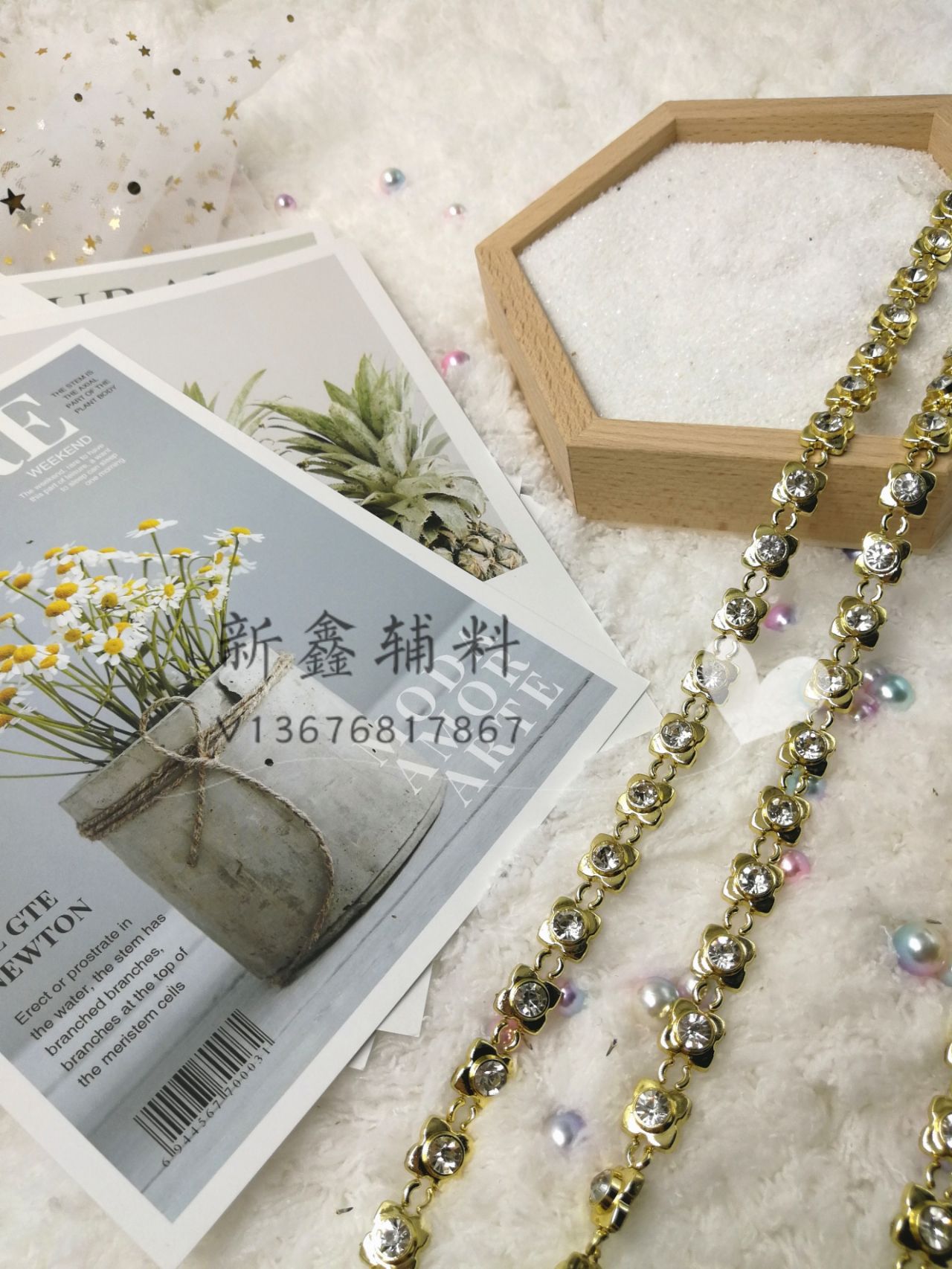 UV电镀水钻线钻芭比娃娃工艺品家纺用品饰品服装辅料钻饰配件详情图3