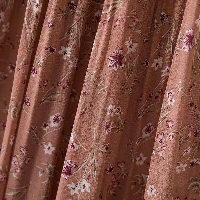 Floral print skirt for women 2020 summer, thin chiffon A-line skirt, high-waisted mid-length skirt with pleats and large swing detail image 21