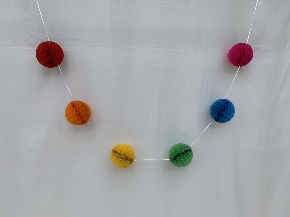 Festive atmosphere decorating birthday party hanging decorations 10CM6 strings of honeycomb paper balls thumbnail
