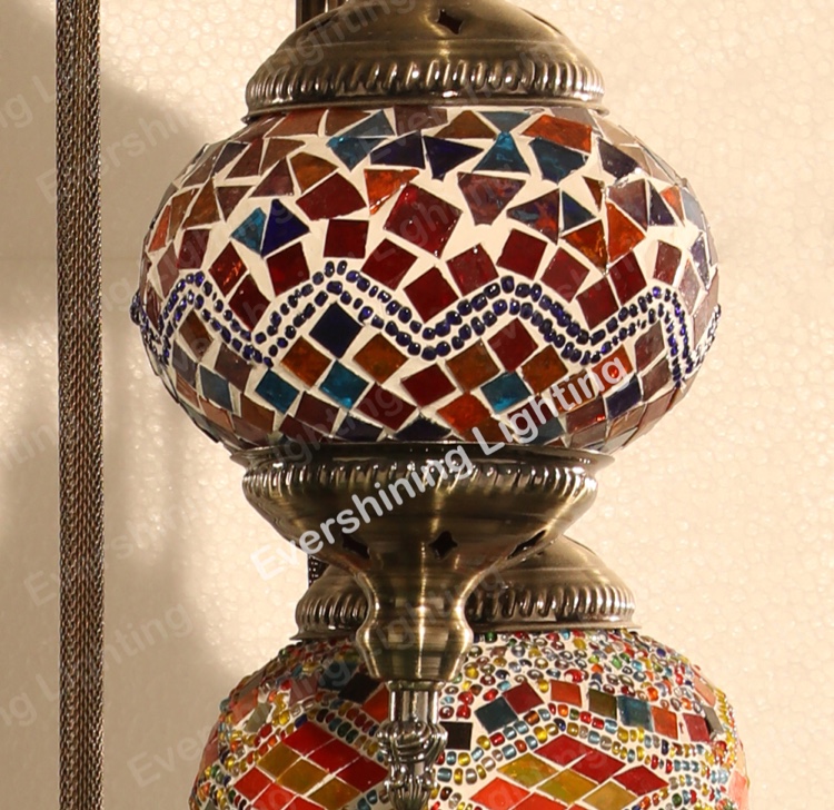 Nine Turkish Mosaic floor lamps and decorative lights undefined