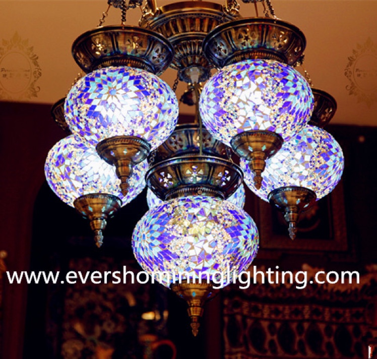 Turkish Mosaic chandelier decorative lamp round ball