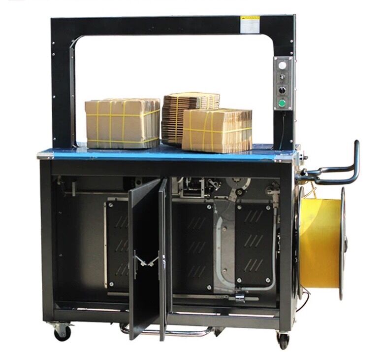 Fully automatic high-speed strapping machine, 5mm wide PP strapping band dedicated hot melt strapping machine, carton strapping machine Application Scenario