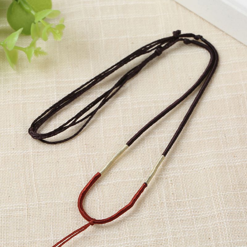 Handmade necklace rope tri-color intercolor coffee thumbnail