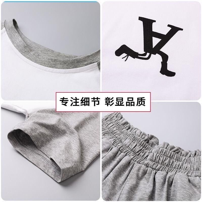 The 2022 new short-sleeved fashionable children's wear set is a trendy and trendy summer women's wear for children Specification image