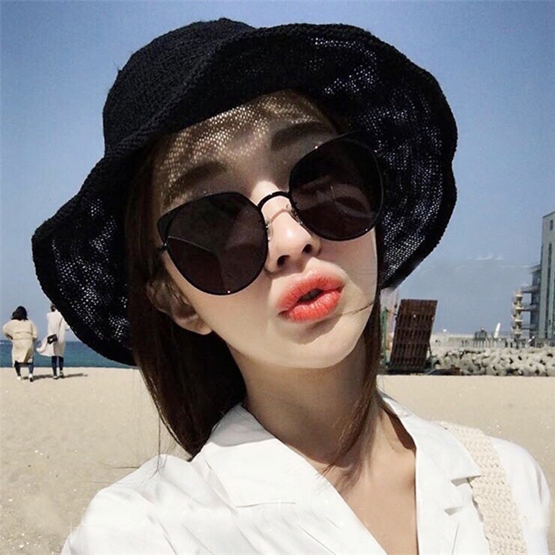 Vintage cat-eye style sunglasses with large framed glasses