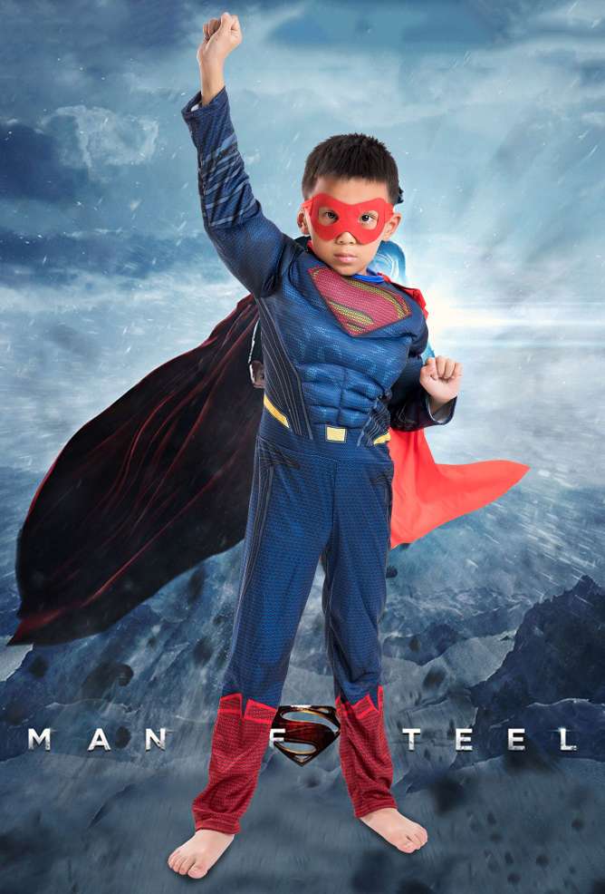 Children's performance costumes, Superman costumes, stage performance costumes, Halloween costumes