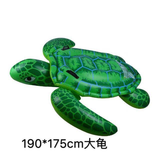 鸿晟玩具大龟坐骑水上充气床充气浮排游泳圈批发01