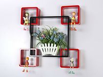 Square five-piece wall rack storage rack Storage rack. Creative grid L1215