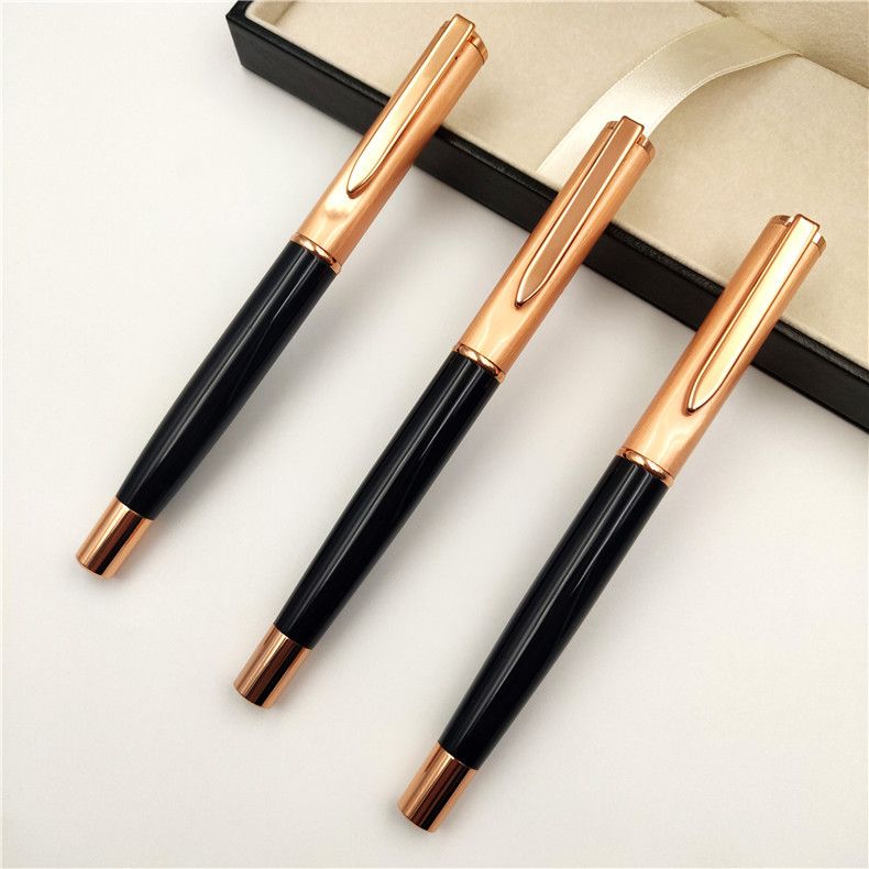 New rose gold color fountain pen popular business office metal cartridge signature fountain pen thumbnail