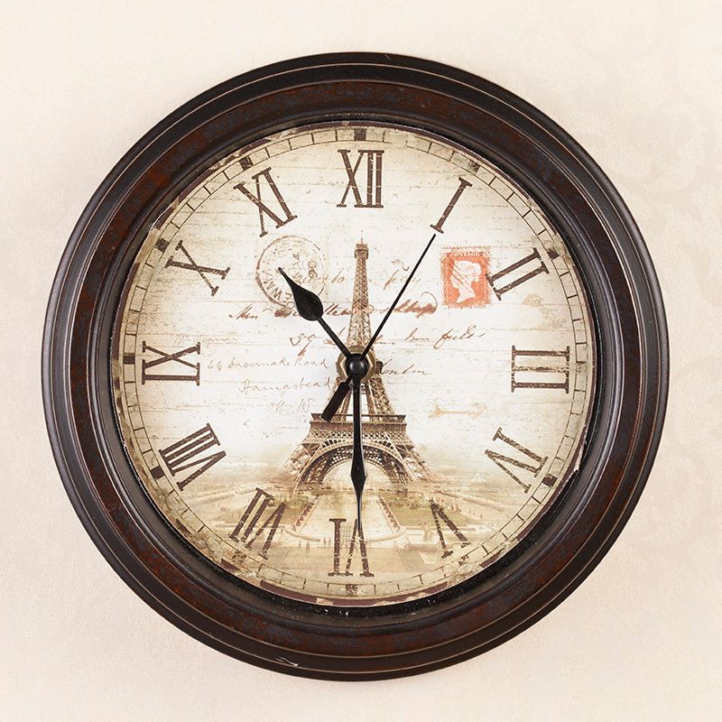 欧式复古创意挂钟装饰钟表客厅 铁艺品批发 家居饰品礼品创意钟表图