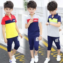 男童夏装套装2020夏季韩版新款运动休闲洋气中大童俩件套潮衣