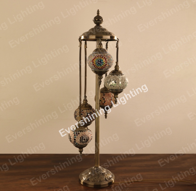 Five Turkish Mosaic floor lamps and decorative lights Specification image