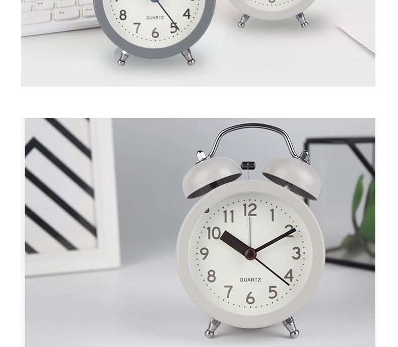 Hanlin Time Creative New Product: Simple and personalized decorative clock, 3-inch round metal silent scanning bell detail image 10
