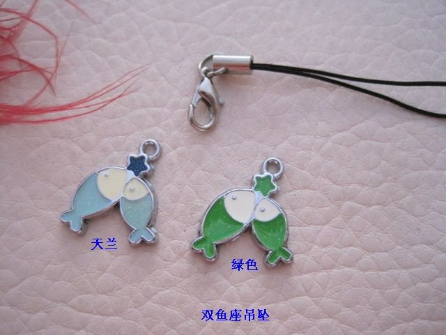 双鱼座合金手机挂件钥匙扣装饰扣箱包配件详情图2