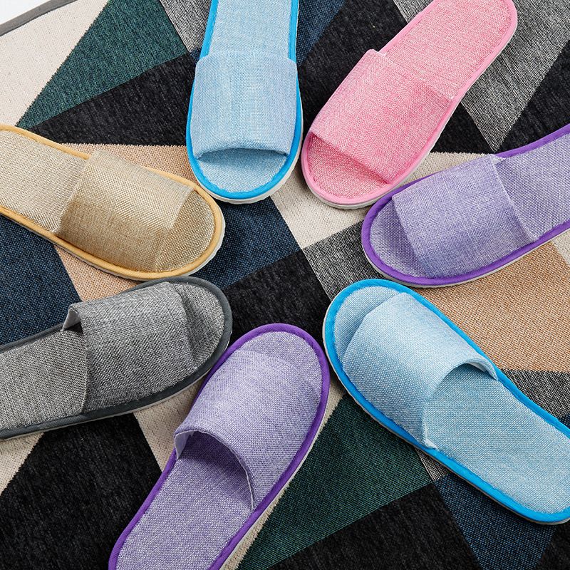 Hotel Hotel disposable items Guest room cotton linen home hospitality beauty salon thickened non-slip slippers thumbnail