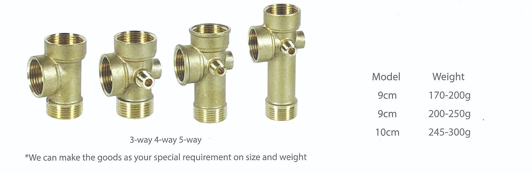 5 way brass connector for water pump详情2