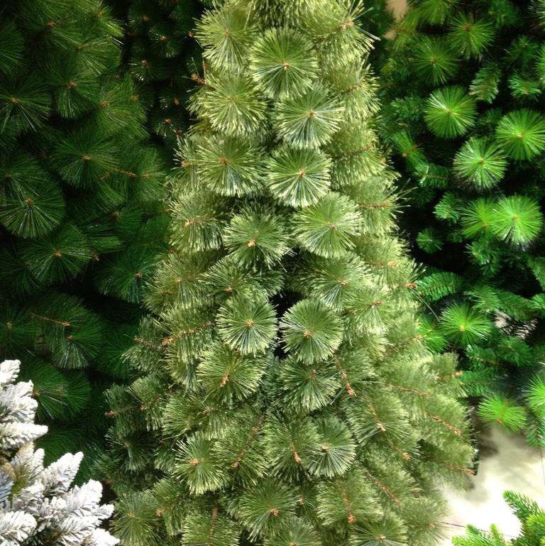 Yiyang Christmas Craft: 1.8-meter-tall flowering pine needle trees, 240 heads, iron feet, single tree packaging, gold powder Christmas supplies, festive decorations Item Picture