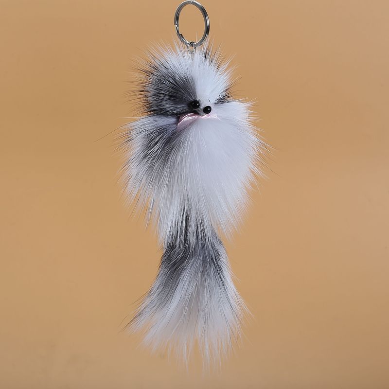 To Undertake Foreign Trade Orders Real Fur Fox Accessories Backpack Pendant Car Keychain Bag Pendant South Korean Creative undefined