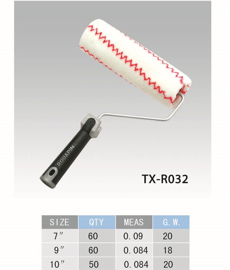 White roller brush 7"9"10" red stripe black top grade handle manufacturers direct quality assurance large price thumbnail