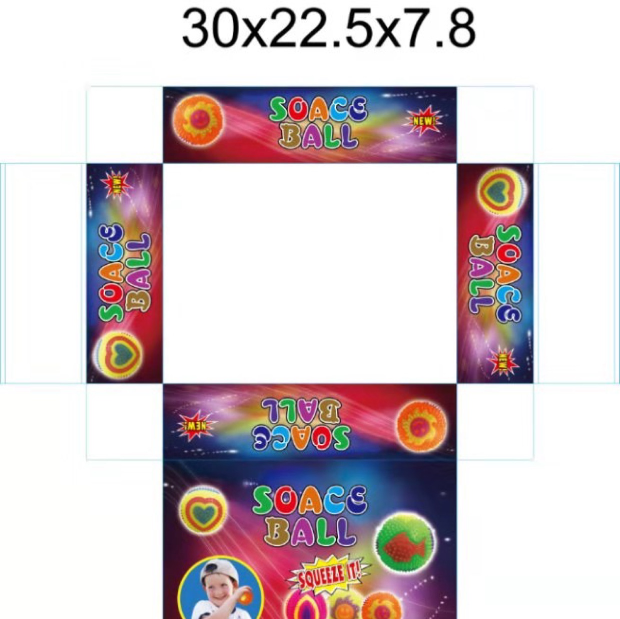 Flash vocales voleibol dibujos animados patrón bola llamada bola silbato bola flash juguetes brillantes juguetes de puzzle details Picture
