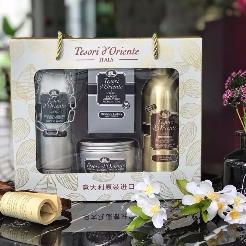 意大利进口 东方宝石 埃及艳后/水莲花/白麝香 洗护4件套装四件套详情2