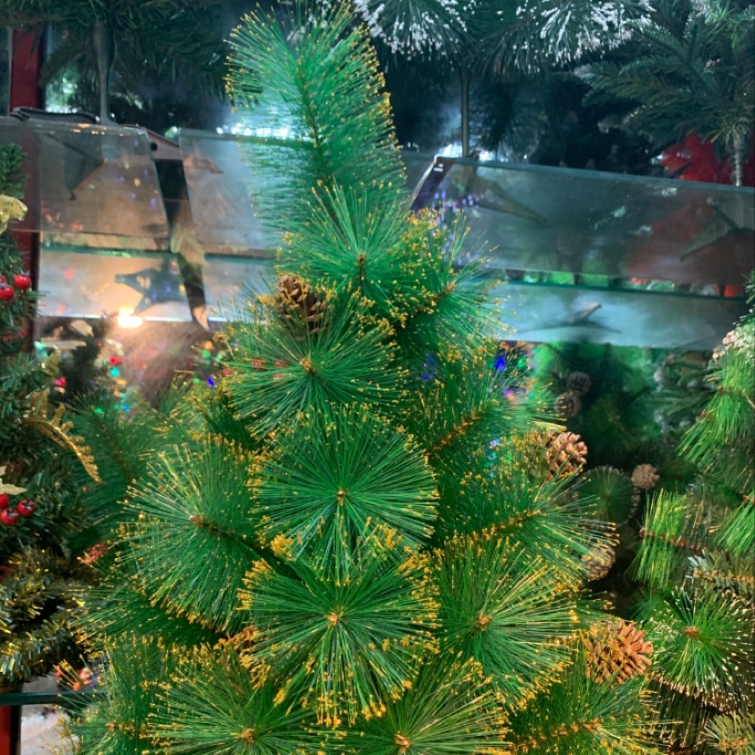 1.8-meter gold pink fruit-bearing pine needle tree Deluxe Edition details Picture