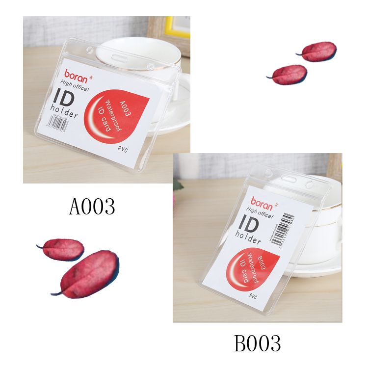 批发软膜防水证件卡套胸卡透明工作牌卡套银行卡保护套展会证套详情图6