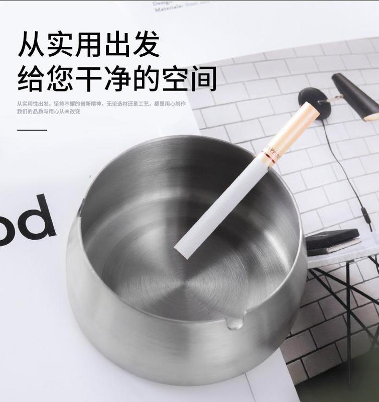 创意个性潮流不锈钢烟灰缸家用大号客厅办公室大气简约金属防摔详情图4