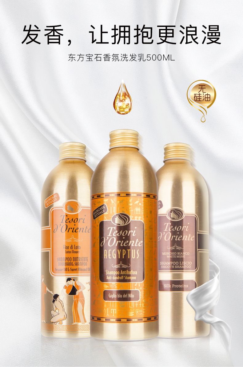 意大利进口 东方宝石 埃及艳后/水莲花/白麝香 洗护4件套装四件套详情6