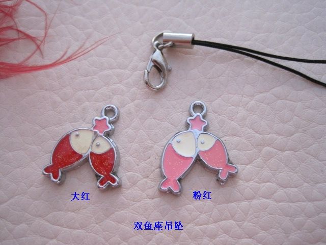 双鱼座合金手机挂件钥匙扣装饰扣箱包配件详情图1