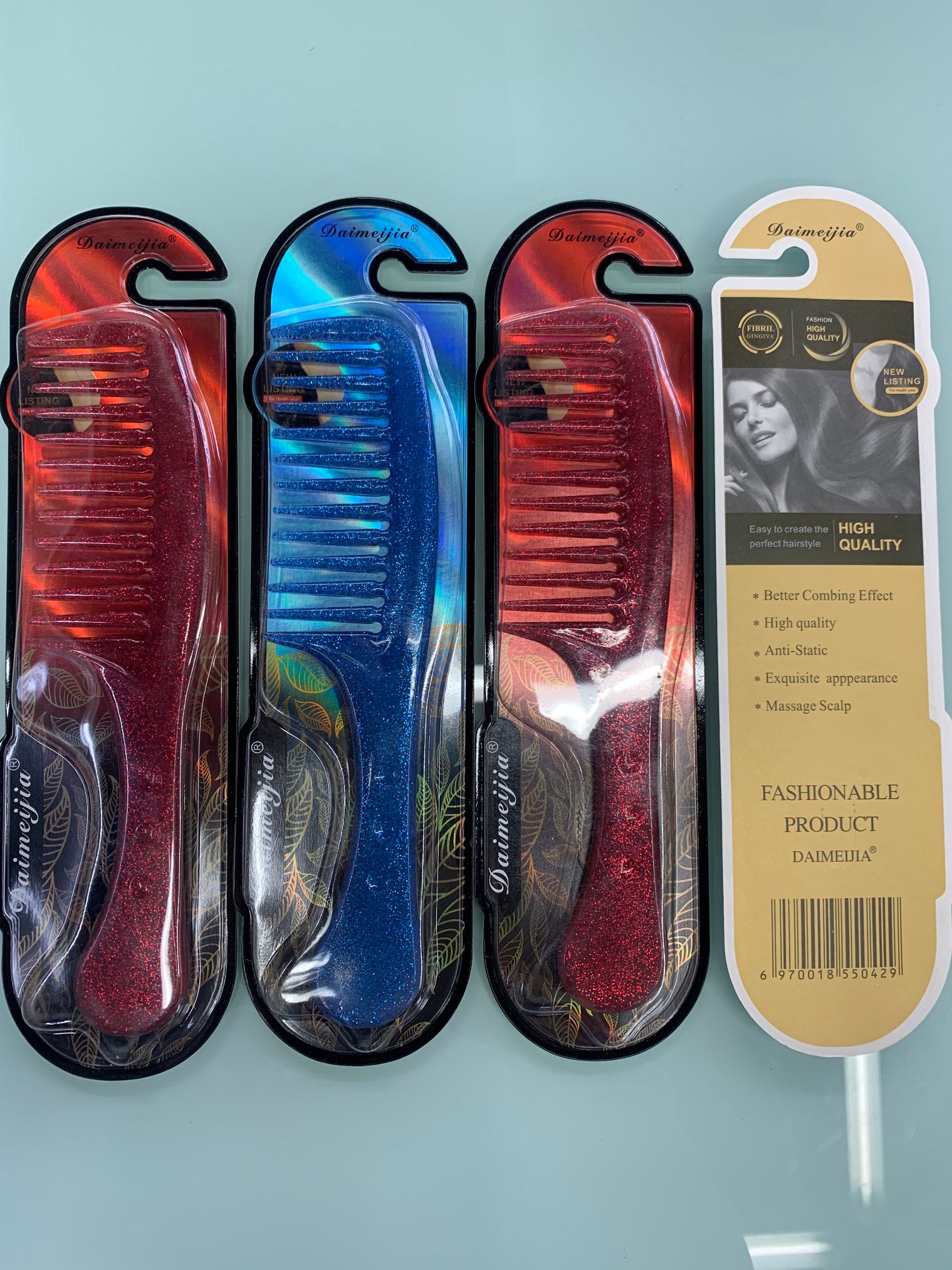 B96 home convenient thickened suction card web celebrity comb special color comb hair salon does not support retail thumbnail