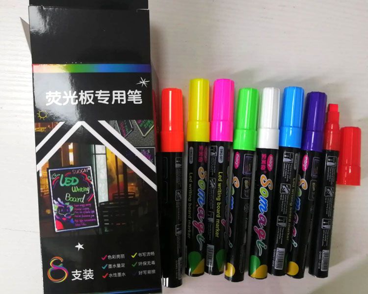 Electronic highlighter pen LED electronic board special pen 7MM liquid chalk 8 color