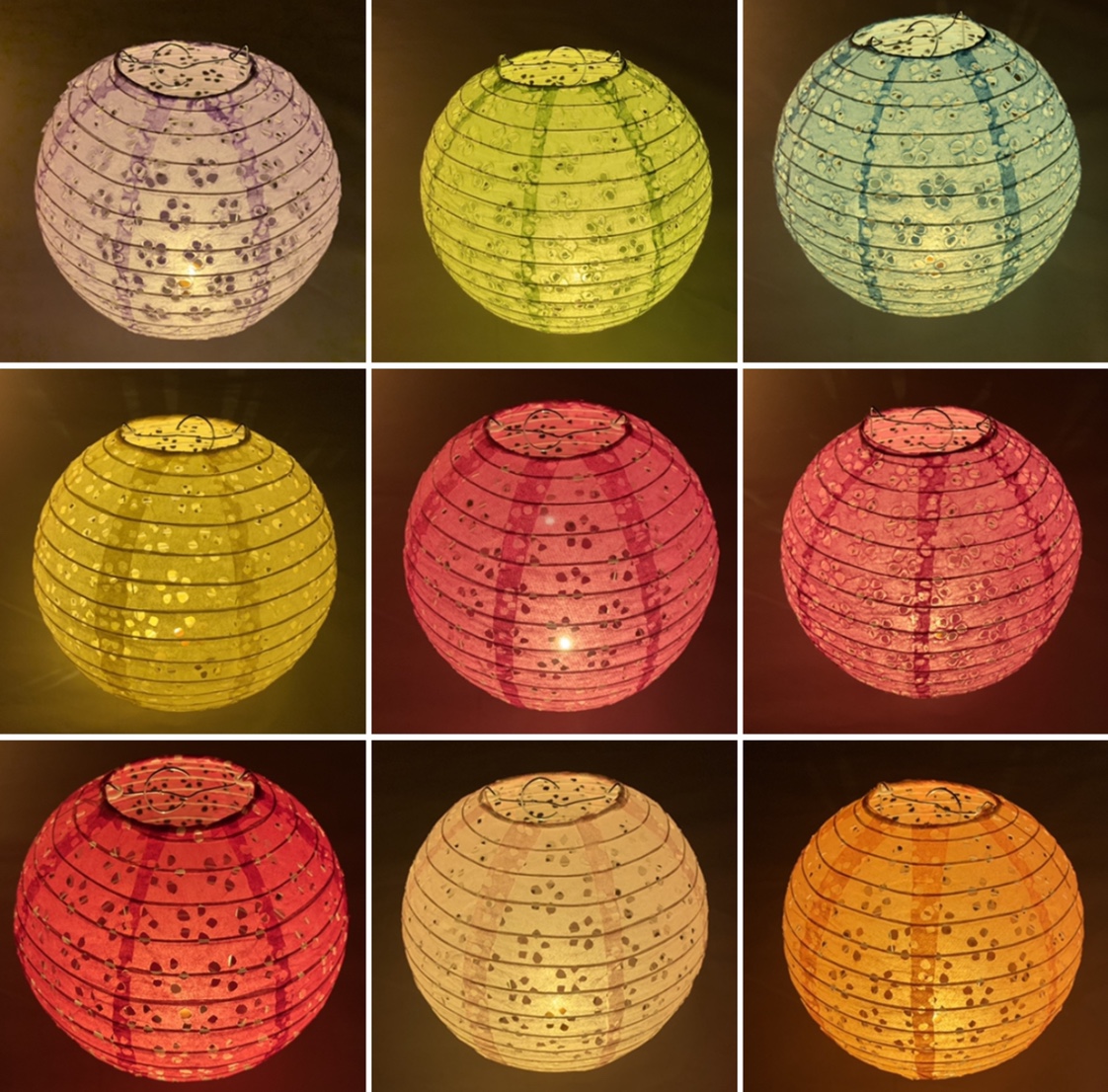 Children's hollow-out circular folded paper lantern thumbnail