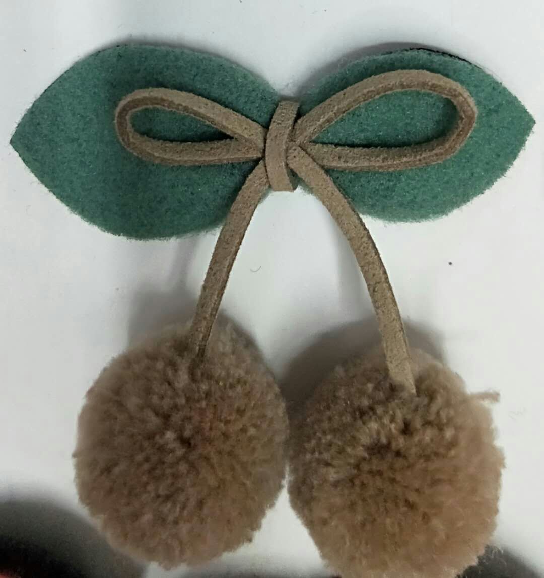 韩版尼加毛球蝴蝶结